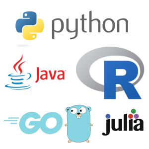 Multiple programming languages are supported